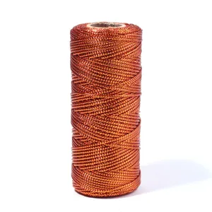Cordón metálico de cobre detalle, hilo colgante no elástico para regalos y etiquetas de ropa.