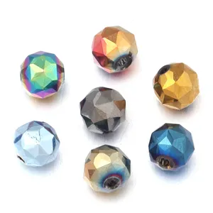 Metalig gegalvaniseerde gefaseerde kristallen glazen kralen voor DIY armband ketting detail.