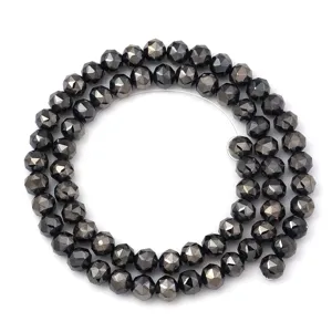Gefacetteerde metallische kristallen glasparels streng voor DIY sieraden maken en knutselen.