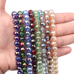 Gefacetteerde kristalglas kralen kleurrijke strengen voor DIY handgemaakte sieraden maken