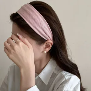 Koreanischer retro breiter plissierter haarreif fuer damen taegliches haaraccessoire