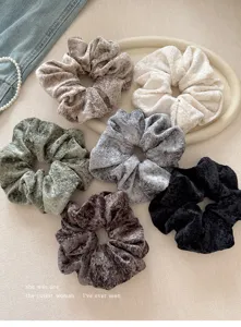Herbst Winter Plüsch Haargummis weicher Samt elastische Haarband Zopfgummi Haarschmuck