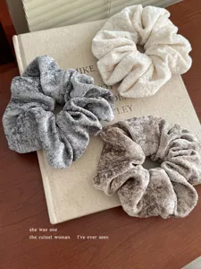Herbst Winter Pluesch Haargummis weiche flauschige Zopfgummis elastische Haaraccessoires