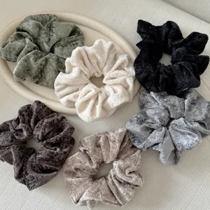 Weiche Plüsch Haargummis elastische Zopfbänder winterliche Haarschmuck Accessoires Damen