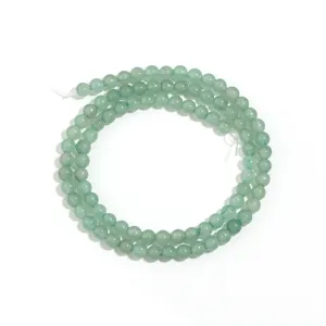 Natuurlijke groene aventurijn ronde kraaltjes detail voor DIY handgemaakte sieraden maken