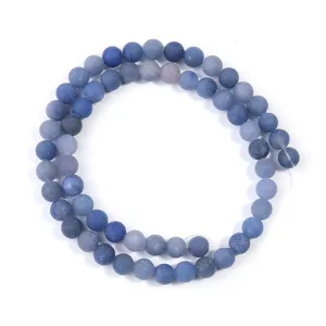 Natural blue aventurine stone beads for DIY handmade bracelets, necklaces and jewelry making.