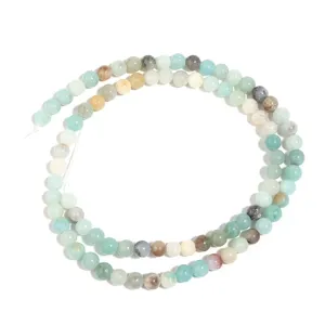 Natürliche Amazonit glatte lose Perlen Stränge für DIY handgemachte Schmuck Zubehör.
