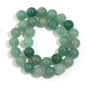 Natuurlijke groene aventurijn ronde kralen losse edelsteen kralen voor armbanden en kettingen.