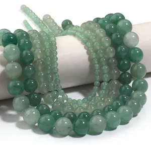 Groene aventurijn edelsteen ronde losse kralen strengen voor DIY handgemaakte sieraden maken