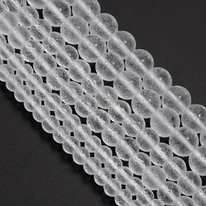 Perles en verre craque transparentes perles espaceuses pour bijoux DIY faits main deco