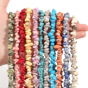 Perline di pietre preziose naturali sfuse irregolari multicolori gioielli fai da te dettaglio