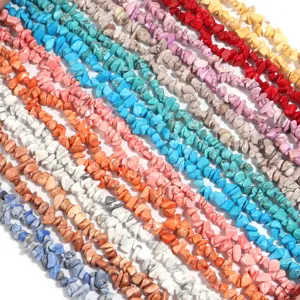 Perle di pietra naturale colorate irregolari pietre preziose fai da te braccialetto collana