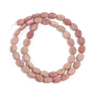 Flache ovale Naturstein-Perlen lose fur DIY handgemachte Armbänder Halsketten Schmuck Zubehör