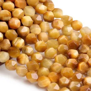 Pietre naturali perline di cristallo agata taglio diamante per gioielli bracciali collane.