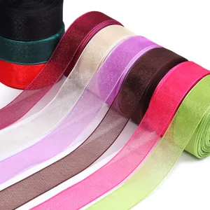 Perlgaze Band Durchsichtiges Organza Stoffband Für DIY Handgefertigten Haarschmuck Geschenkbox Blumenstrauß Verpackung Kleidung Dekoration Handwerk Bandrolle