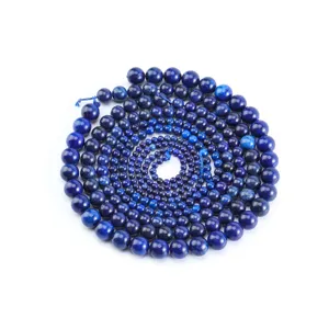 Perles en Lapis Lazuli Naturel Pierre Gemme DIY Bracelet Accessoires Bijoux Pro