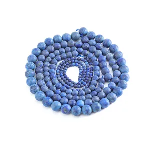 Perles en pierre naturelle lapis lazuli rondes pour creation de bracelet DIY et bijoux faits main.