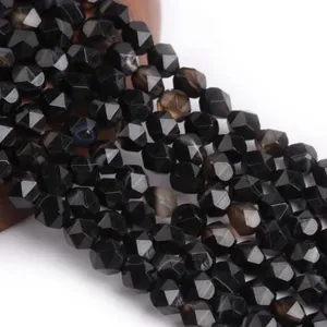 Perline in agata cristallo sfaccettate a diamante in pietra naturale per gioielli DIY.