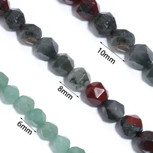 Perle in pietra naturale e agata sfaccettata per creazione di bracciali collane fai da te.