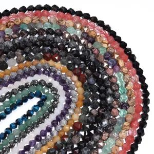 Pietra naturale sfaccettata cristallo agata perle miste fai da te bracciale e accessori