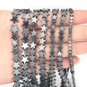 Hematite star shape loose beads for DIY handmade bracelets necklaces jewelry making supplies.