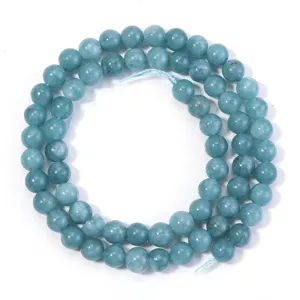 Natuurlijke aquamarijn edelsteen kralen streng DIY handgemaakte sieraden accessoire
