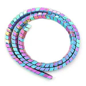 Rainbow Hematite V-Shape Cube Beads DIY Jewelry Accessories for Bracelet Necklace