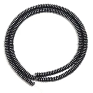 Natural black hematite wheel loose beads for DIY handmade bracelet jewelry detail