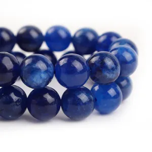Blaue Edelstein Perlen Naturstein Kristalle für DIY handgemachte Armbänder Schmuckherstellung.