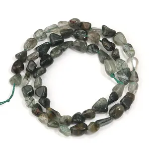 Cuentas de piedra natural de cristal de ágata para collar de pulsera de joyería DIY.