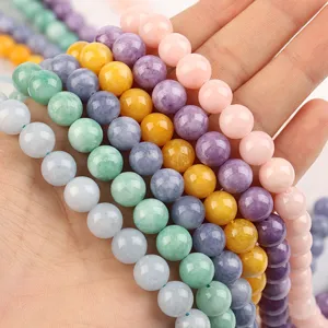 Natürliche Kristall Edelstein runde Perlen lose Stränge für DIY Schmuckherstellung Armbänder