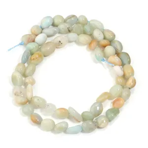 Cuentas de cristal ovaladas irregulares de piedra natural para collar pulsera DIY.