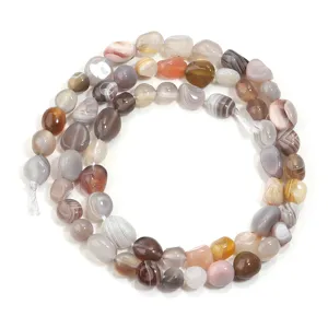 Cuentas sueltas ovaladas irregulares de ágata natural DIY joyería pulsera collar hilo