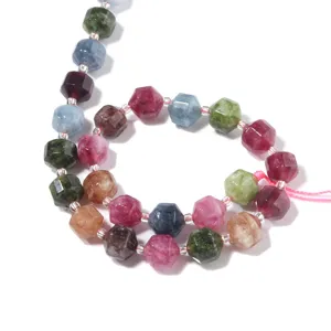 Perline di pietre preziose sfaccettate multicolore per accessori collana fai da te vista principale