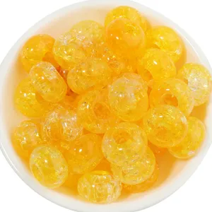 Yellow faceted crystal glass flat round loose beads for DIY handmade jewelry bracelets and necklaces.