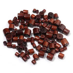 Natürliche Holz Fass Perlen lose Abstandshalter für DIY Armbänder Halsketten Basteln