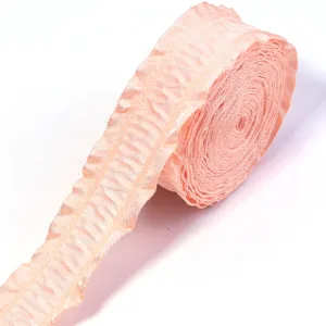 Gegabeltes Rüschenband Detail für Geschenke Verpackung Blumenstrauß und Haarschleife DIY Basteln