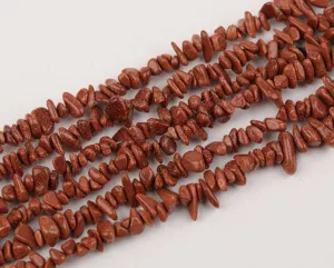 5-8mm irregular goldstone chip beads, natural stone crystal loose beads for DIY jewelry making.