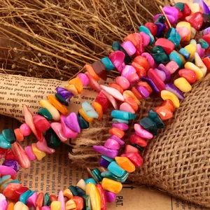 Perline di pietra frantumata irregolare colorata accessori per gioielli fai da te 8x12mm