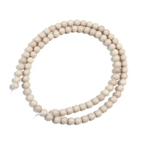 Natural white fossil stone beads loose strand for DIY handmade bracelet necklace jewelry making accessories