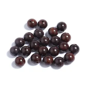 Natuurlijke donkere houten kralen losse ronde geboorde kralen voor DIY armband sieraden