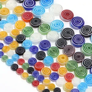 Colorful millefiori glass round spacer beads for DIY handmade bracelets and necklaces