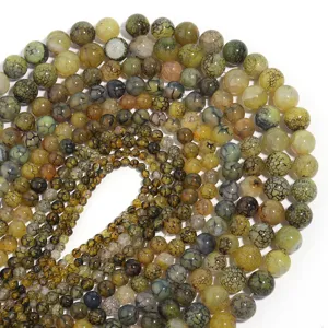 Perle di agata fessurata naturale display a spirale per gioielli fatti a mano accessori.