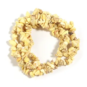 Perline di trucioli di pietra gialla naturale perle di pietre preziose irregolari creazione