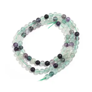 Natürliche bunte Fluorit lose runde Perlen Detail, Halbedelstein Schmuck Zubehör Großhandel.