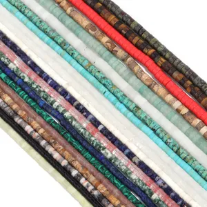 Perline distanziatrici rotonde in pietra multicolore per gioielli fai da te vista principale