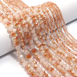 Perline sfuse di cristallo sfaccettato fili per bracciali collane gioielli artigianali fai da te.