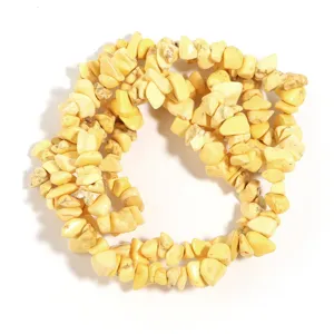 Perle di pietre preziose gialle naturali chip perle sfuse irregolari per creazione braccialetti