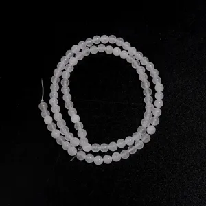 Natürliche weiße Jade Perlen Strang lose Edelstein Perlen für DIY handgemachte Armbänder Ketten