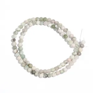 Natürliche Edelstein Perlen 4mm runde Jade Kristall Perlen für DIY Schmuckherstellung Zubehör.